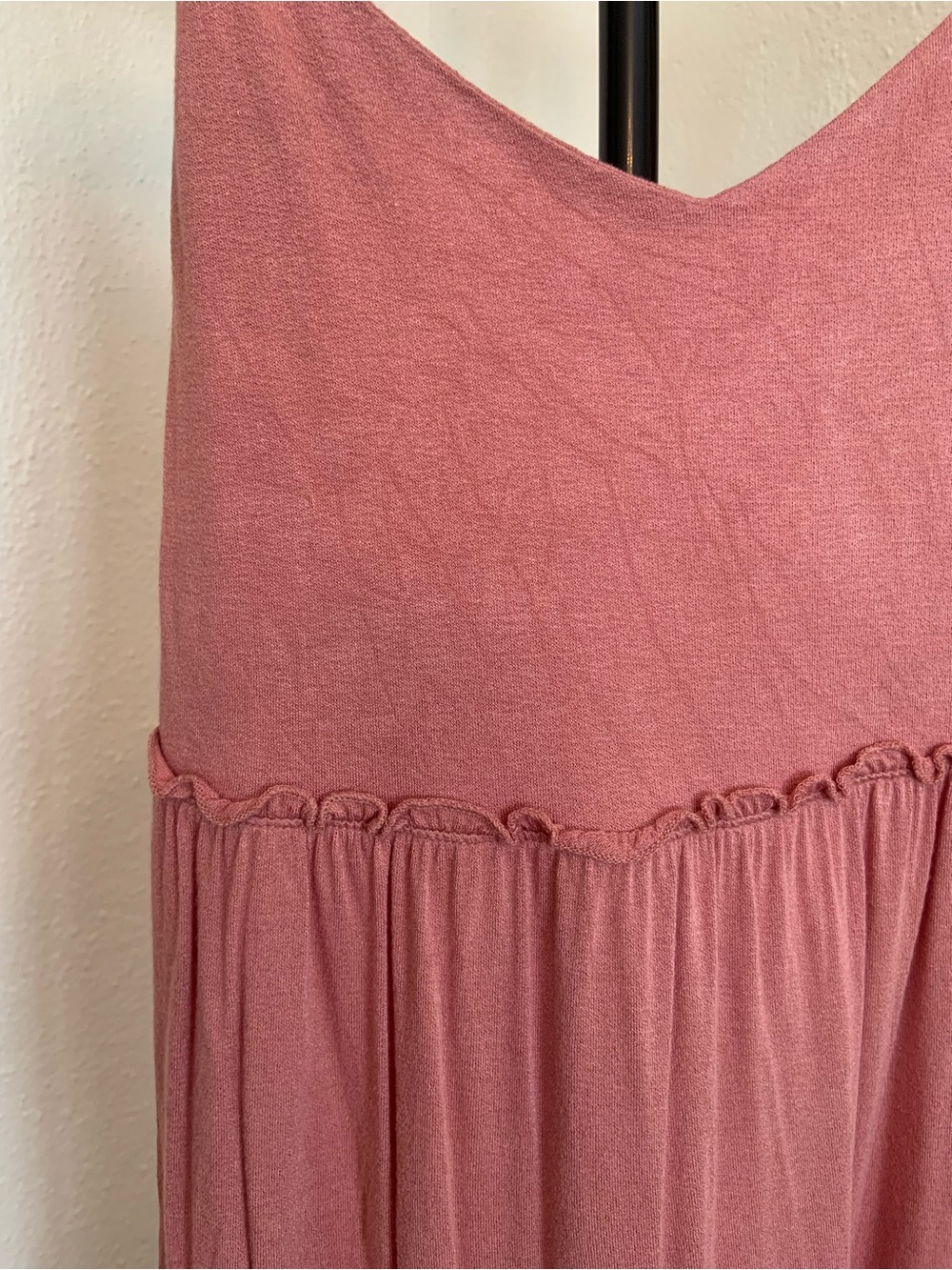 Pink Rose Women's Dusty Rose Spaghetti Strap Tiered Dress - Picture 2 of 5